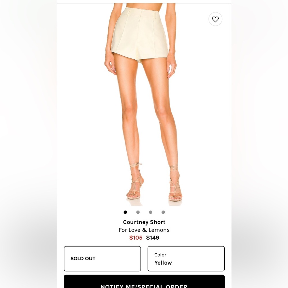 For love and lemons size Medium. Sold out online.